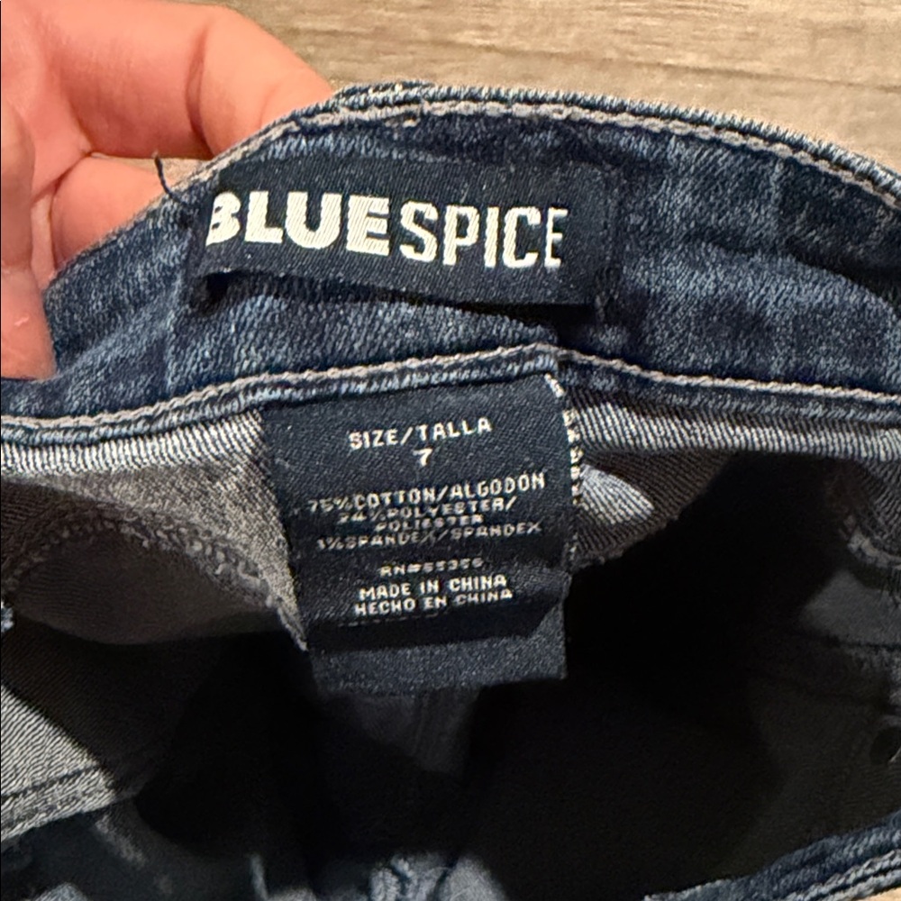 Blue Spice Girls Distressed Ripped Skinny Jeans 7 - Picture 2 of 4